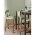 thumbnail image 2 of Sage Green Stripes Bar Stool Covers Set of 4, Retro Farmhouse Abstract Ripple Stretch Washable Bar Chair Covers with Backs, Removable Pub Counter Height Chair Cover for Kitchen Dining Room Cafe, 2 of 7