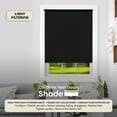Achim Tear Down Roller Window Shades, 37 x 72, Cordless, Black Vinyl