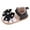 Black, variant on Linfrsh Baby Girls Closed Toe Sandals Non-Slip Rubber Soft Sole Kids Toddler Summer Walking Shoes(Black,0-6 Months)