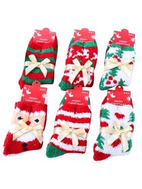 christmas socks coxeer 6 pairs cute christmas stocking winter crew socks for women girls - Walmart Christmas Socks christmas socks coxeer 6 pairs cute christmas stocking winter crew socks for women girls - Walmart Christmas Socks