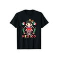 thumbnail image 1 of Cotton short sleeves Viva Mexico Girl Mexican Independence T-Shirt for Men & Women, 1 of 6