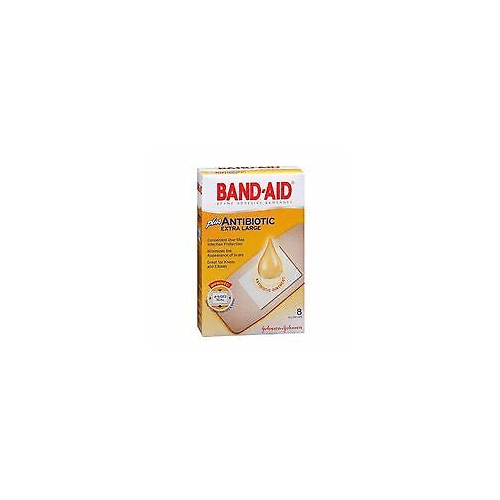 BandAid Adhesive Antibiotic Bandages Heal Wounds & Infection 8 ct, 3Pack