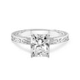 thumbnail image 4 of IGI Certified 4 Carat Radiant Shape Lab Grown Diamond Engagement Ring | 14K White Gold | Ivory Vintage Solitaire Diamond Ring | FG-VS Quality Friendly Diamonds, 4 of 6