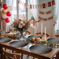 thumbnail image 5 of Black Grey Round 15 Inch Placemats Set of 6, Modern Abstract Diamond Luxury Gradient HeatResistant Non Slip Place Mats for Dining Table, Wipeable Braided Kitchen Table Mats for Housewarming, 5 of 9
