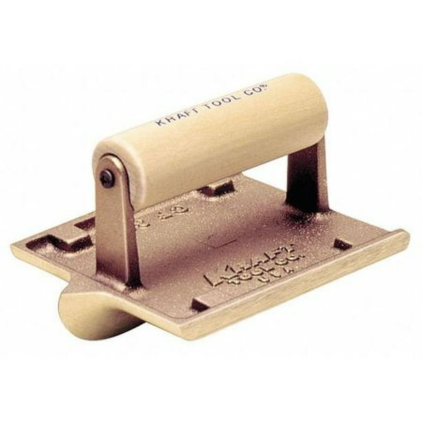KRAFT TOOL CF304 Concrete Groover,Bronze/Wood,3/8 Radius
