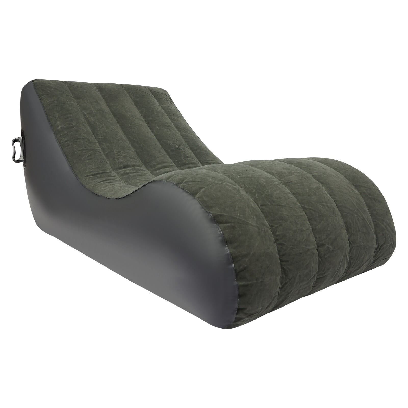 Car SUV Air Bed, Inflatable PVC Flocked Sofa Bed, Portable Foldable Guest Bed for Camping Travel Home, Gray
