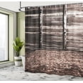 thumbnail image 5 of Ambesonne Rustic Shower Curtain, Brick Floor Wooden Wall, 69"Wx75"L, Brown, 5 of 5