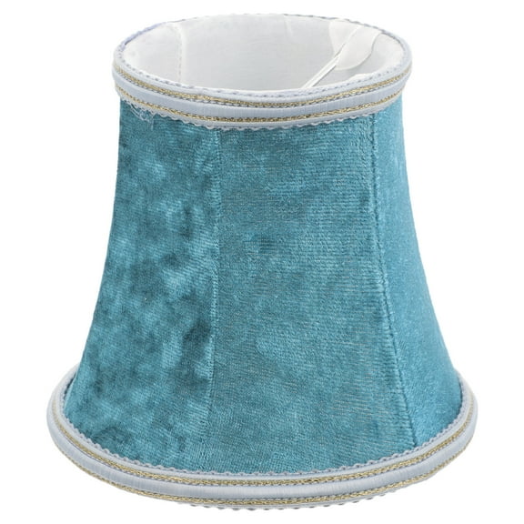 FELTECHELECTR Retro Style 1Set Sky-Blue Cloth Small Lampshade Clip On for Homeowners Interior Designers 4.7in Diameter
