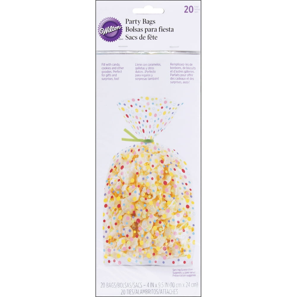 Wilton 4"x9.5" Party Bags, Sweet Dots 20 ct. 19120116