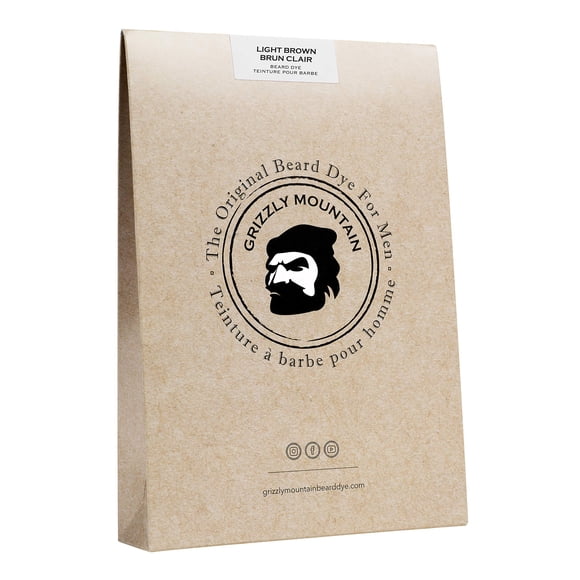 Tinte para barba Grizzly Mountain - Tinte para barba marrón claro orgánico y natural