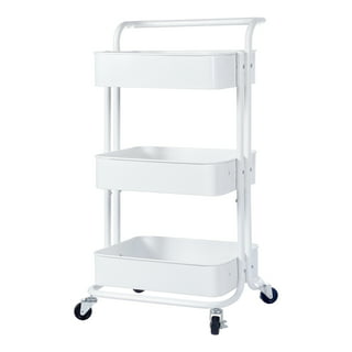  Vtopmart 3 Tier Rolling Cart with Wheels and 6 PCS