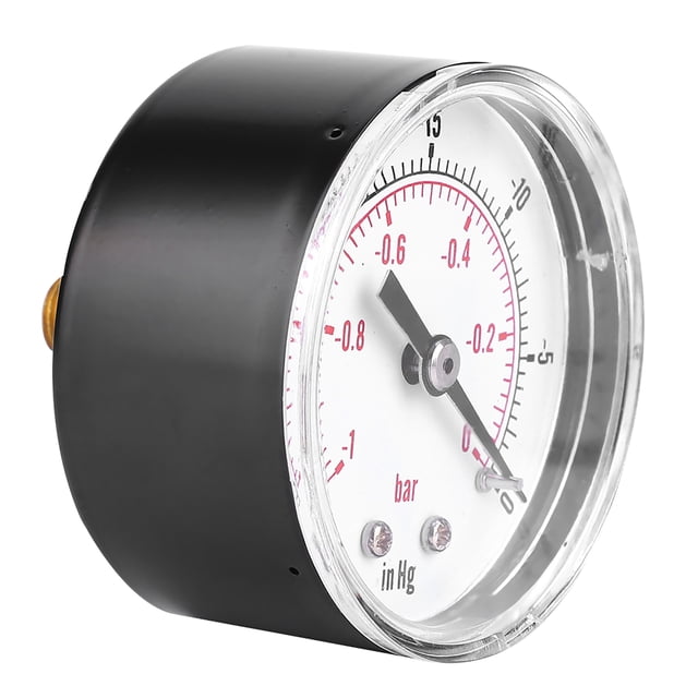 Medidor de vacío axial, medidor de vacío 50 mm 1/8 Medidor de vacío Conexión posterior Medidor de vacío BSPT Uso conveniente