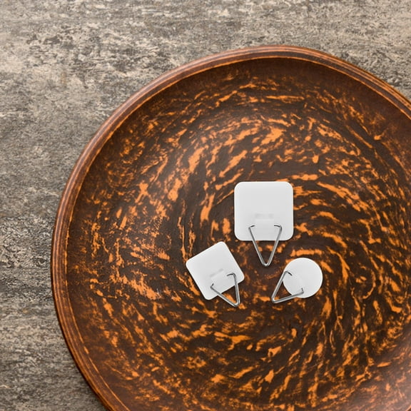 PENIKOKO 30Pcs Plate Hanger White Plastic And Metal For Wall Mounting