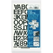 Chartpak, CHA01030, Vinyl Helvetica Style Letters/Numbers, 88 / Pack, Black