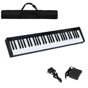 Infans 61 Key Digital Piano Portable MIDI Keyboard   w/ Pedal & Bag Black