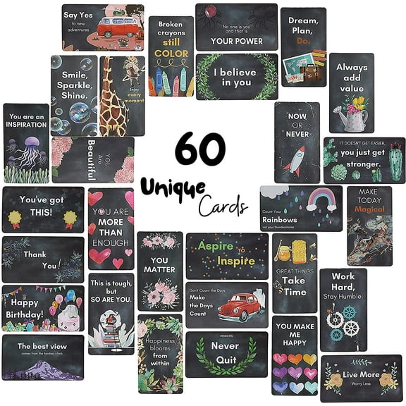 Mr. Pen- Inspirational Cards, 60 Pcs, Business Card Size and Blank Back(3.5x1.9)