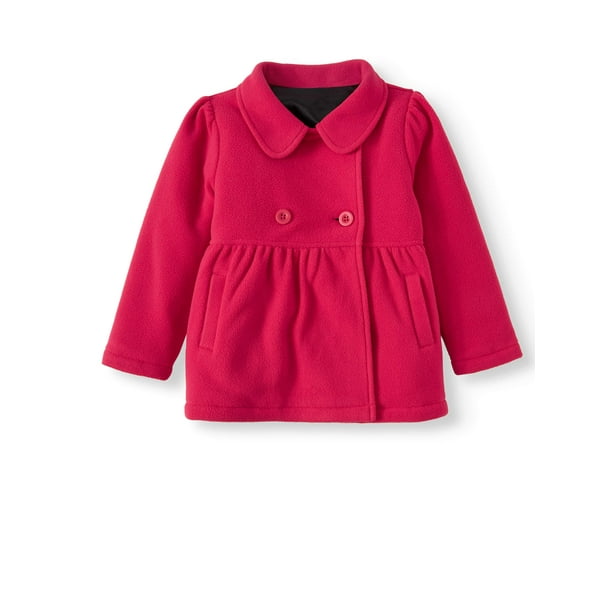 Lavender Baby Toddler Girl Polar Fleece Peacoat Jacket Com Lavender Baby Toddler Girl Polar Fleece, Baby Red Peacoat