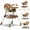 Brown, variant on ManyFun 4 in 1 Baby High Chair Portable Toddler Baby Dining Chairs-Dining Booster Seat for Eating-Dinner Plate and Toy Rack,Pink