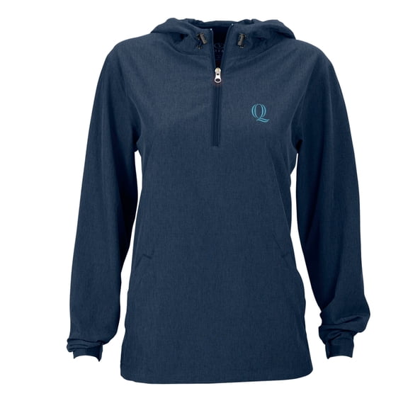 Women's Navy Quinnipiac Bobcats Pullover Stretch Anorak Jacket