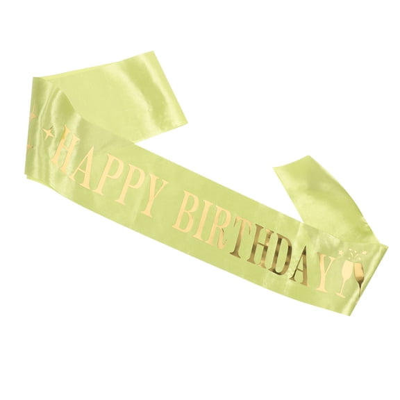 WRITWAA Light Green Satin Birthday Sash Party Accessory Polyester Ribbon for Celebrations and Special Events