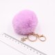 thumbnail image 2 of Llavero con pompón de copo de nieve, llavero con bola de pelo artificial, accesorios esponjosos, colgante para bolso de coche (púrpura) Feliz Sencillez, 2 of 3