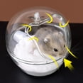thumbnail image 3 of Cheers.US 2 PCS Hamster Bathtub Transparent Sand Bath Box Splash Proof Hamster Bathroom Small Animal Toilet ,Transparent, Large Space, Easy to Install Pet Supplies, 3 of 13