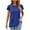 Blue, variant on Shirts for Women under $10 Ruffle Sleeves Short Sleeved Casual Pleated Round Neck Blouses for Women 2025 Trendy T Shirts Light Blue S