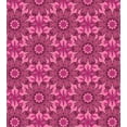 thumbnail image 3 of Floral Duvet Cover Set, Oriental Ornamental Flower Pattern Folk Effects Traditional Ottoman, Decorative 3 Piece Bedding Set with 2 Pillow Shams, King Size, Pink Dark Magenta, by Ambesonne, 3 of 3