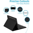 thumbnail image 3 of Magnetic Keyboard Mouse Combo Case with RGB Backlight Keypad & Pen Slot for Samsung Tab S9 11", S9 FE 10.9", S10 Lite, S10 FE 5G，Black, 3 of 19