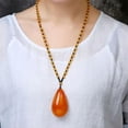 thumbnail image 5 of K-KED Resin Amber Pendant Boho Long Sweater Chain Necklace Ethnic Necklace Jewelry-6, 5 of 6