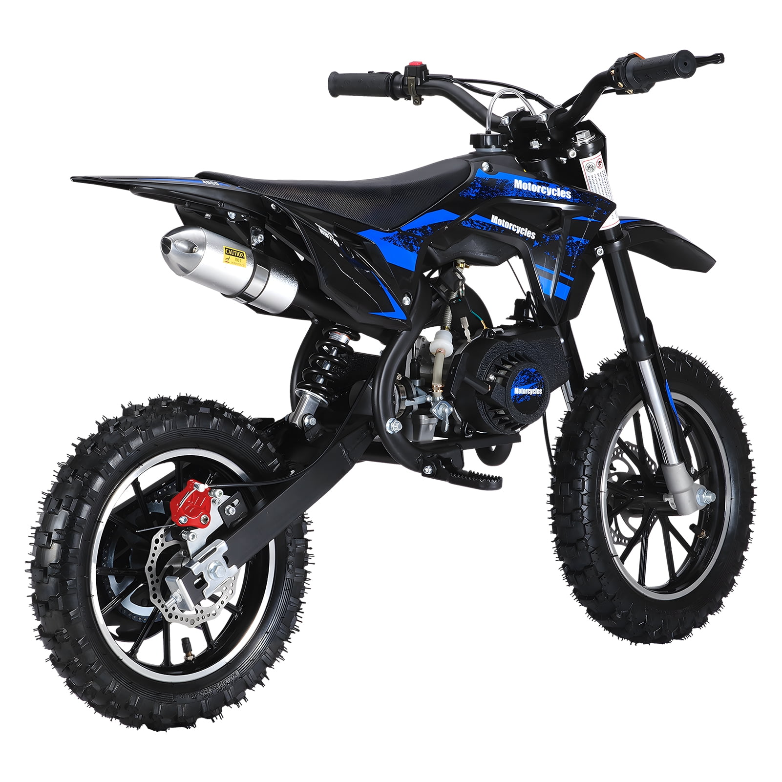 SUSUchens Kids Dirt Bike, 49cc 2-Stroke Off-Road Mini Motorcycle for Children, Gas Powered Motocross Bike with Off-Rode Tire, Front Rear Disc Brakes, Shock Absorption, Up to 25 Mph