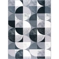 thumbnail image 3 of Cydiria Modern Geometric Circles Milk Velvet Area Rug, 5' x 8', Black, 3 of 7