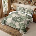 thumbnail image 3 of Manfei Botanical Flower Dahlia Twin Quilt Set 2 Pieces,Spring Garden Twin Coverlet Set,1 Bedspread and 1 Pillowcase, 3 of 7