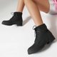 thumbnail image 5 of NECHOLOGY Botas Mujer Adulto Femenino Zapatos Botines para mujer Botas de equitación de cuero sólido a la moda para mujer, botas Vintage de fondo con cordones (Black, 7), 5 of 7