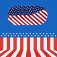 thumbnail image 4 of Yhmxh American Flag Party Supplies Set, Serves 24 – Disposable Patriotic Paper Plates, Tablecloth, Napkins, USA Flag Banner, Spoons and Forks, 4th of July-Themed Tableware for Independence Day BBQ, 4 of 6