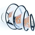 thumbnail image 4 of Dog Cat Translucent Recovery Collars Protective Wound Surgery Pet Abs Plastic Cones Elizabethan Collar Black 1#, 4 of 7