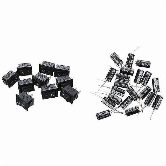 20 Pcs 1000uf 50v 13x25mm Electrolytic Cs With 10 Pcs Spst Mini 2 Pin Er S