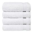 thumbnail image 4 of Cotton Paradise 100% Cotton Turkish 4 Piece Hand Towel Set, Soft Absorbent Face Towels Clearance Set, White, 4 of 6