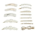 thumbnail image 1 of 13 piezas de pinzas para el cabello con perlas, pasadores decorativos de perlas falsas, horquillas grandes para el cabello, accesorios elegantes para e, 1 of 15
