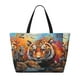 thumbnail image 2 of Fotbe Colorful Plant Tiger Bolsa de Viaje para Playa - Resistente al Agua, Bolsa Tote de Gran Capacidad y Ligera con 7 Bolsillos para Mujeres y Hombres, 2 of 7