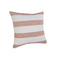 thumbnail image 5 of LR Home Ox Bay Hand-Woven White/Orange Diamond All-Natural Cotton Pillow Cover, 5 of 8