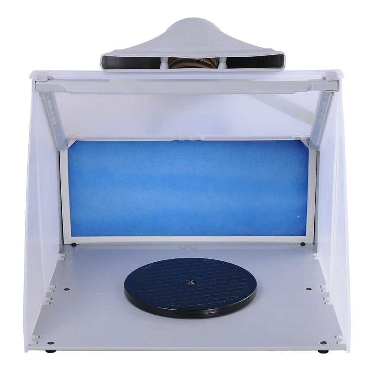 Dual Fans Airbrush Paint Spray Booth Kit w/ 3 LED Lights Exhaust
