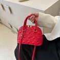 thumbnail image 2 of Bolso de mano para mujer, Bolso de mano de piel sintética, Bolso de mano sencillo y elegante, bandolera (rojo), 2 of 6