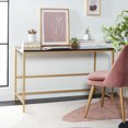 thumbnail image 2 of SAFAVIEH Nova Scandinavian Black/Gold Wood Writing Desk (47.3 in. W x 23.6 in. D x 29.5 in. H), 2 of 11