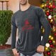 thumbnail image 1 of Blusas y camisas de manga larga con cuello redondo para hombre, deportivas, fitness, hogar, pijamas navideños estampados, camiseta de manga larga con cuello redondo, blusa de poliéster para hombre, 1 of 4