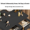thumbnail image 3 of GIATUEE 2 Drawers Vanity Table Set Vanity Desk with Mirror Modern Dressing Table with 2 Shelves, Black, 3 of 8