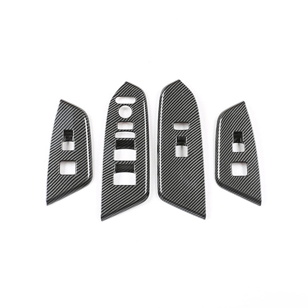 4X For 2017-21 Honda CRV Accessories Carbon Fiber Door Armrest Panel Trim Cover