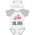 thumbnail image 3 of Inktastic Little Sister Girls Lil Sis Flamingo Girls Baby Bodysuit, 3 of 5