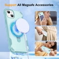 thumbnail image 5 of Dteck for iPhone 15 Case with Screen Protector, Compatible with MagSafe Shockproof Invisible Magnetic Ring Stand Military-Grade Heavy Duty Protection Phone Case, Blue, 5 of 7