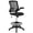 Black, variant on Emma + Oliver Mid-Back White Mesh Ergonomic Drafting Chair with Foot Ring and Flip-Up Arms